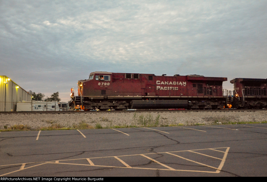 CP ES44AC Locomotive leading a train